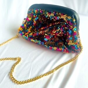 Fancy Fashion Unique Sparkly Crossbody Bag NWOT